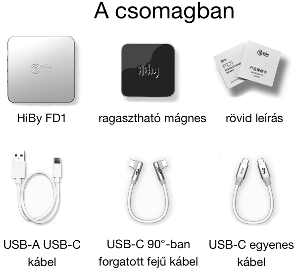 HiBy FD1 USB DAC és fejhallgató erősítő