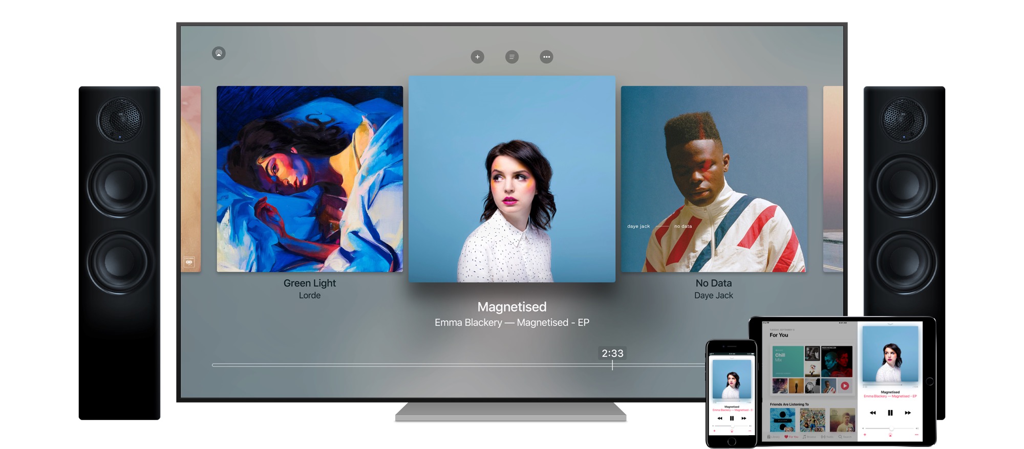 Zenelejátszás az Apple TV-n