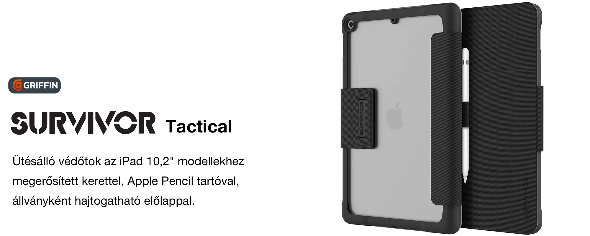 Griffin Survivor Tactical védőtok iPad 10,2" modellekhez.